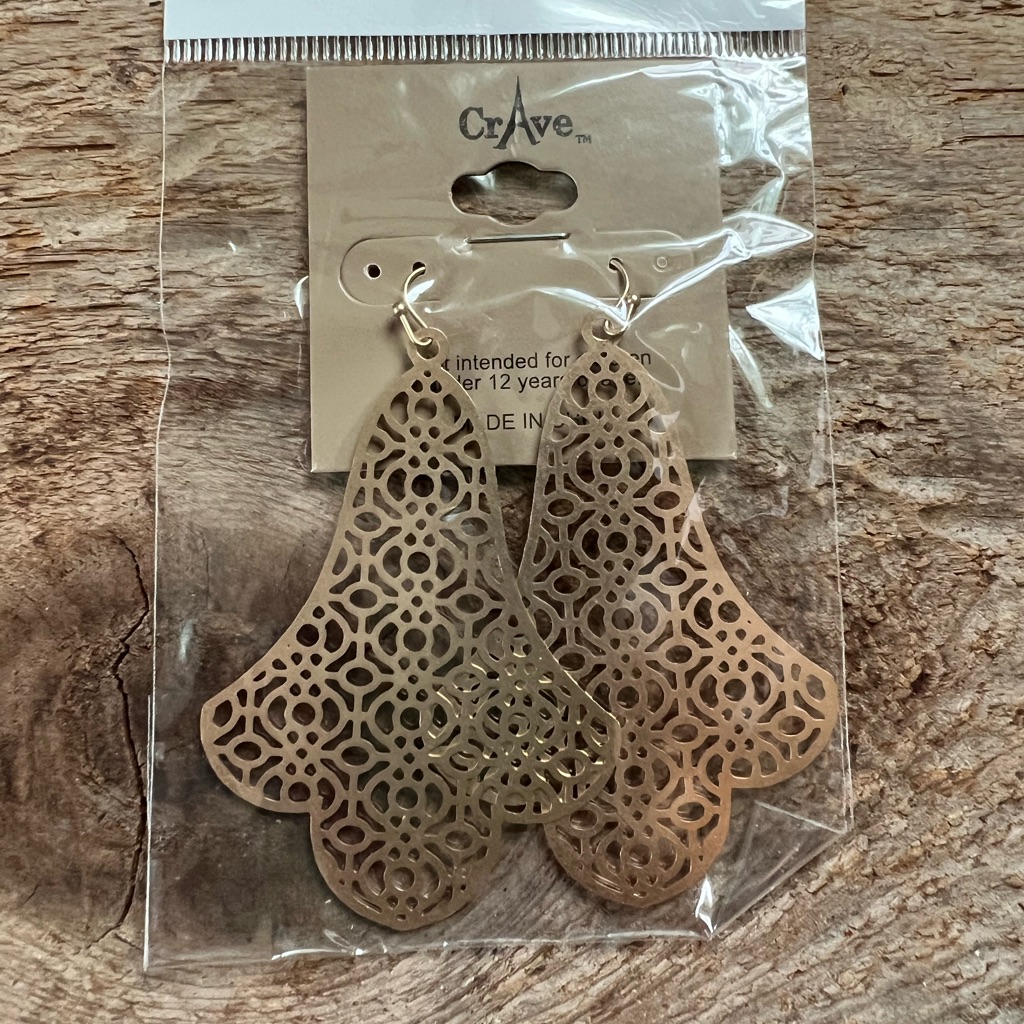 Filigree French Earrings, Cutout Earrings, Tulip Earrings, Floral Earrings